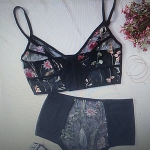 New! Floral Lingerie Set